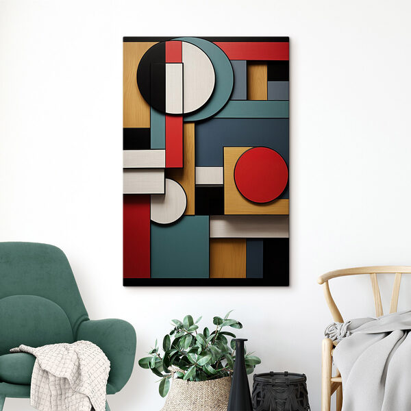 Design geometric colorat Tablou pe pânză Design geometric colorat