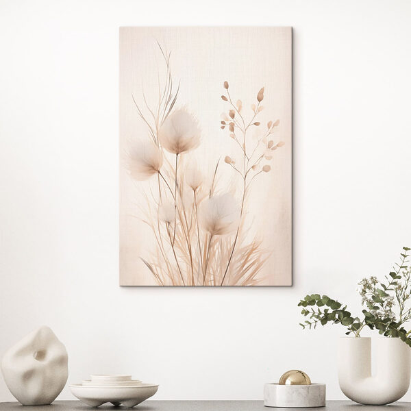 Tablou pe pânză Floră delicată în nuanțe delicate