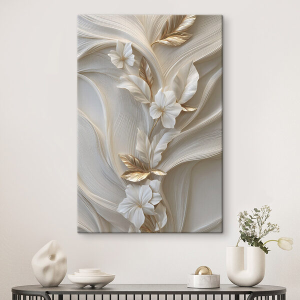 Tablou pe pânză Eleganță florală în nuanțe delicate