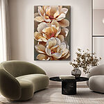 Tablou pe pânză Flori elegante în nuanțe delicate