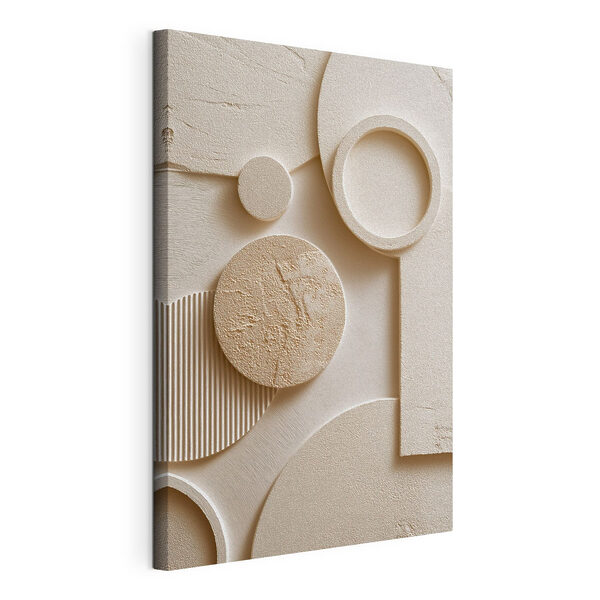 Forme abstracte în nuanțe delicate de bej Tablou pe pânză Forme abstracte în nuanțe delicate de bej