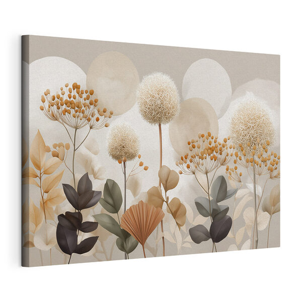 Tablou pe pânză Tablou pe pânză Grup de flori și frunze (SKU: s49928)