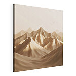 Tablou pe pânză Peisaj deșertic cu munți și păsări zburând