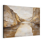 Tablou pe pânză Apă lângă un munte stâncos