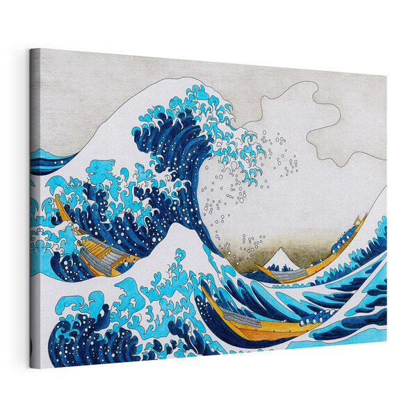 Desenul unui val mare Tablou pe pânză Desenul unui val mare