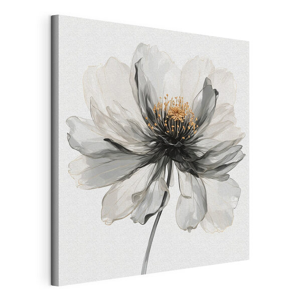Tablou pe pânză Tablou pe pânză Floare elegantă în nuanțe monocrome (SKU: s40066)