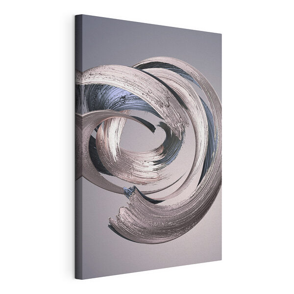 Tablou pe pânză Tablou pe pânză Vârtej metalic abstract pe gri (SKU: s01160)