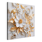 Tablou pe pânză Relief floral ornamentat cu tonuri elegante