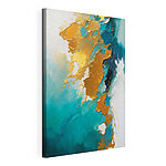 Tablou pe pânză Turcoaz și chihlimbar Abstract Art