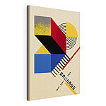 Tablou pe pânză Design geometric colorat cu negru și roșu și galben