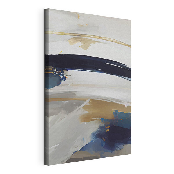 Pensule abstracte cu accente albastre Tablou pe pânză Pensule abstracte cu accente albastre