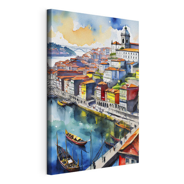 Tablou pe pânză Canoe roșu și galben