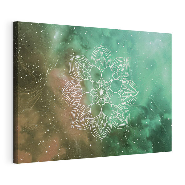Tablou pe pânză Tablou pe pânză Mandala intricată pe un fundal cosmic (SKU: s38530)