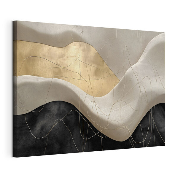 Tablou pe pânză Tablou pe pânză Valuri abstracte cu linii delicate (SKU: s39053)