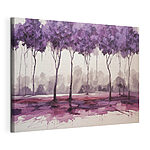 Tablou pe pânză Pictura de copaci cu frunze violet