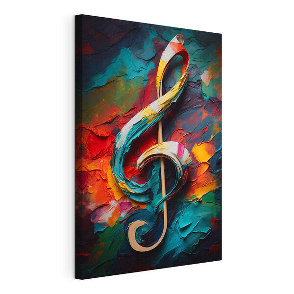 Tablou pe pânză Tablou pe pânză Clef de sol pictat colorat (SKU: s39373)