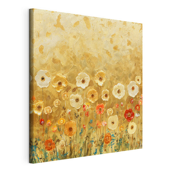 Tablou pe pânză Tablou pe pânză Pictura de flori pe un perete (SKU: s39464)