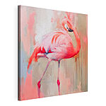 Tablou pe pânză Flamingo roz cu picioare lungi