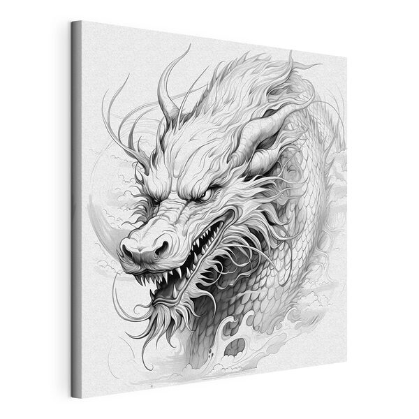 Desenul unui dragon Tablou pe pânză Desenul unui dragon