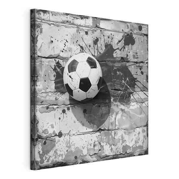 Tablou pe pânză Minge de fotbal pe un fundal pictat