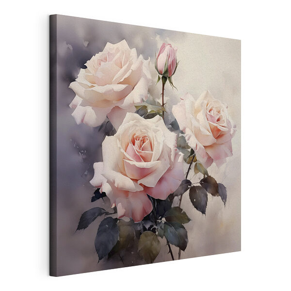 Tablou pe pânză Tablou pe pânză Grup de trandafiri roz (SKU: s39927)