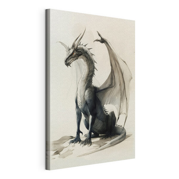 Desenul unui dragon Tablou pe pânză Desenul unui dragon