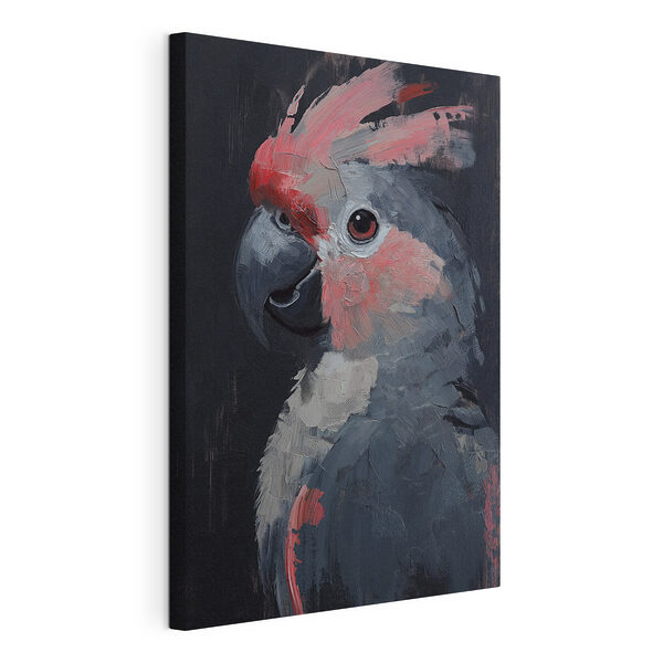 Tablou pe pânză Tablou pe pânză Portret de papagal în tușe de pensulă (SKU: s40266)