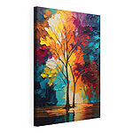 Tablou pe pânză Canvas prints Painting of trees with colorful leaves