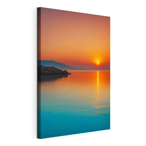 Canvas prints Sunset over a body of water Tablou pe pânză Canvas prints Sunset over a body of water