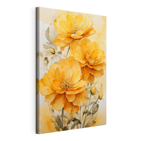 Tablou pe pânză Canvas prints Painting of orange flowers