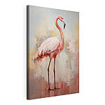 Tablou pe pânză Pictura unui flamingo roz