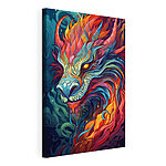 Tablou pe pânză Arta colorată a unui dragon