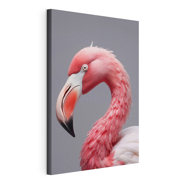Portret elegant flamingo roz Tablou pe pânză Portret elegant flamingo roz