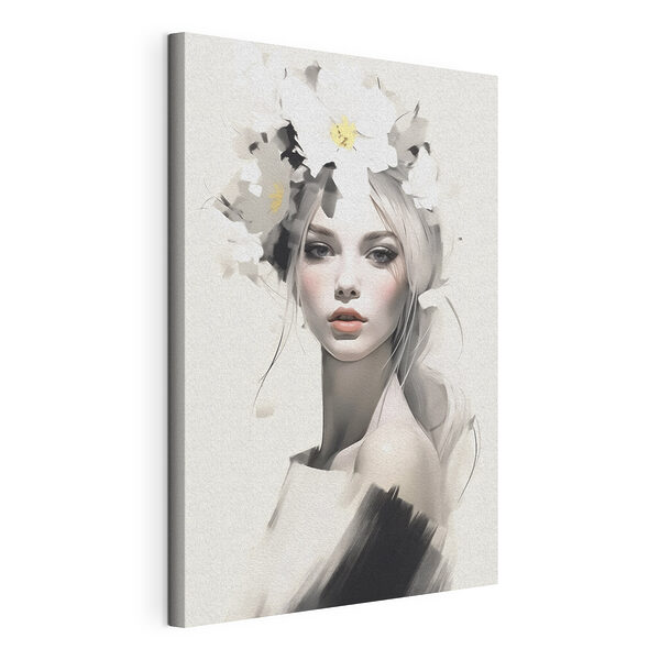 Tablou pe pânză Tablou pe pânză Femeie cu flori în păr (SKU: s41321)