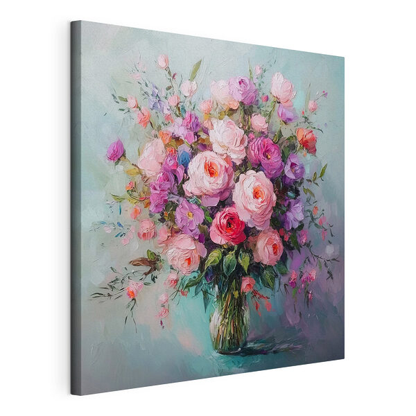 Tablou pe pânză Tablou pe pânză Pictura de flori într-o vază (SKU: s41636)