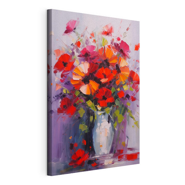 Tablou pe pânză Tablou pe pânză Pictura de flori într-o vază (SKU: s41666)
