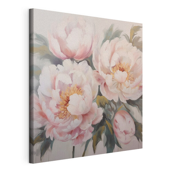 Tablou pe pânză Tablou pe pânză Pictură de flori pe o suprafață albă (SKU: s41683)