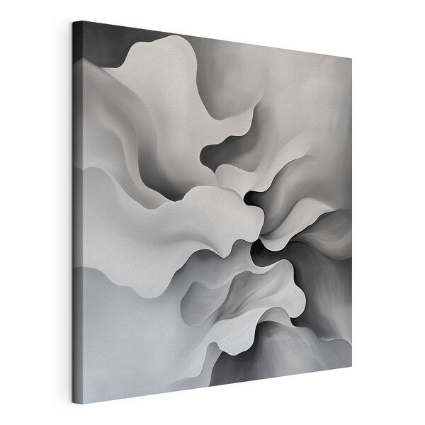 Tablou pe pânză Tablou pe pânză Alb și gri artă abstractă (SKU: s41845)