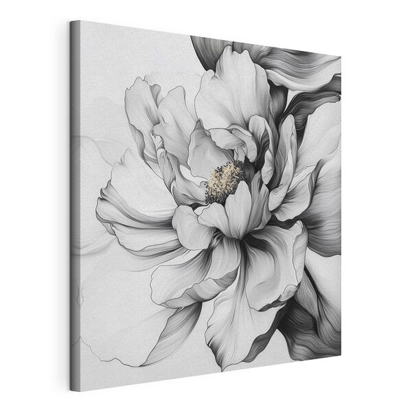 Tablou pe pânză Tablou pe pânză Petale delicate în nuanțe monocrome (SKU: s41990)
