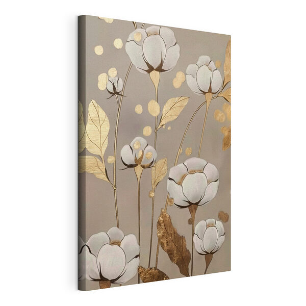 Tablou pe pânză Tablou pe pânză Pictura de flori și frunze (SKU: s42172)