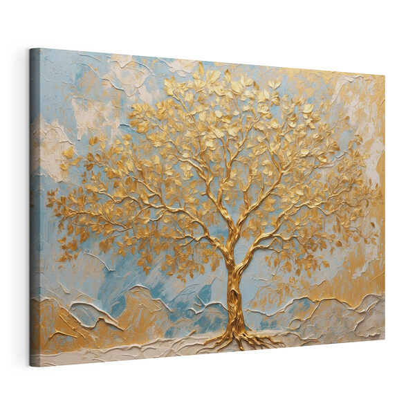 Tablou pe pânză Tablou pe pânză Copac artistic pe un fundal senin (SKU: s42266)