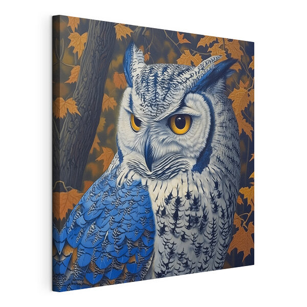 Tablou pe pânză Tablou pe pânză O bufniță cu ochi galbeni (SKU: s42862)