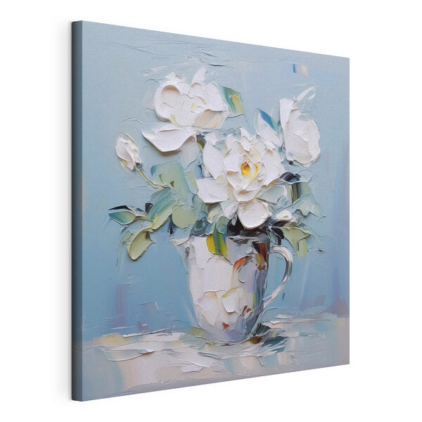 Tablou pe pânză Tablou pe pânză Pictura de flori într-o ceașcă (SKU: s43225)