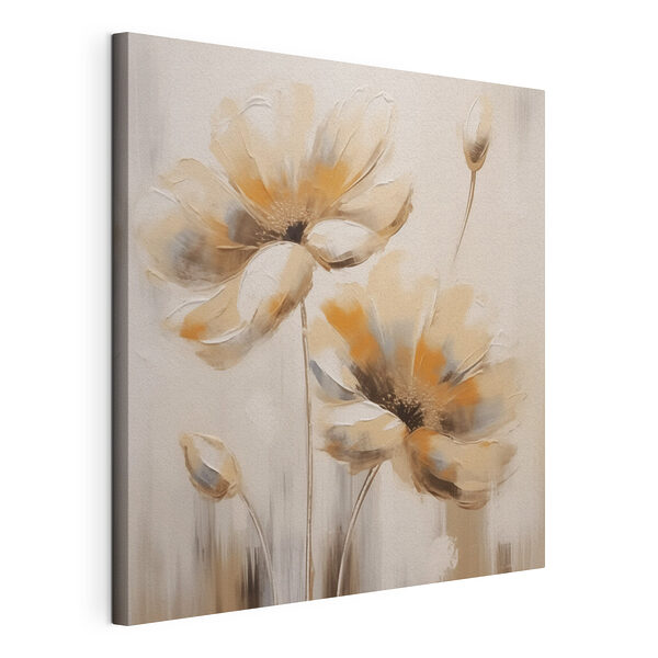 Tablou pe pânză Tablou pe pânză Pictura de flori pe un fundal alb (SKU: s43235)