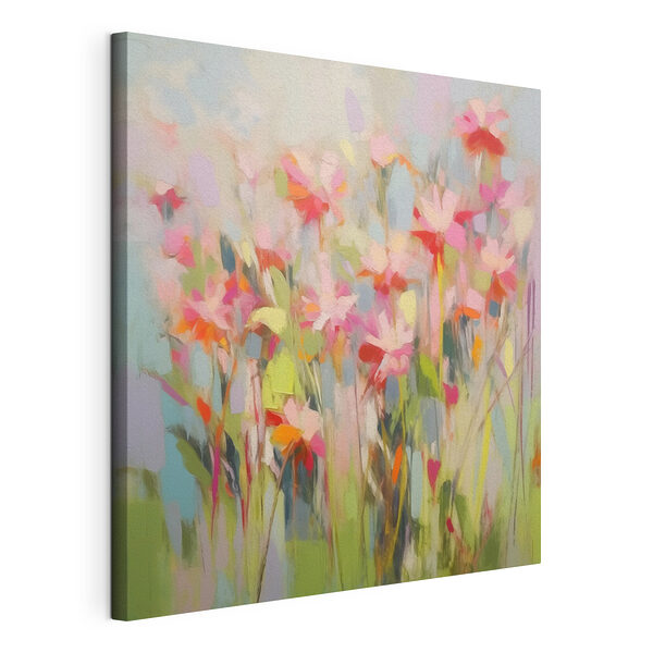 Tablou pe pânză Tablou pe pânză Pictura de flori pe un perete (SKU: s43243)
