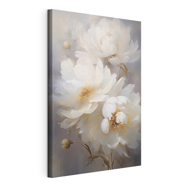 Tablou pe pânză Tablou pe pânză Pictura de flori albe (SKU: s43473)