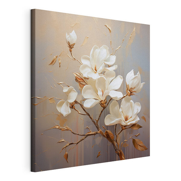 Tablou pe pânză Tablou pe pânză Pictura de flori albe (SKU: s43896)