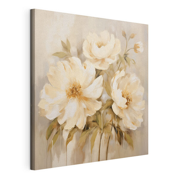 Tablou pe pânză Tablou pe pânză Pictura de flori pe un perete (SKU: s44043)