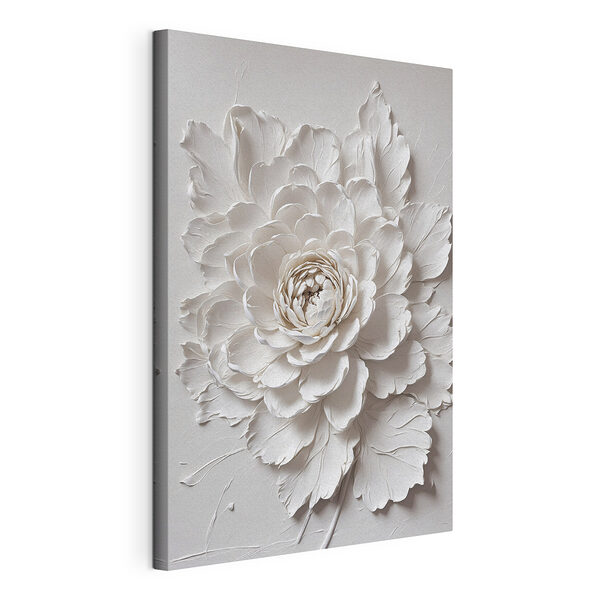 Tablou pe pânză Tablou pe pânză Floare albă cu frunze (SKU: s44089)