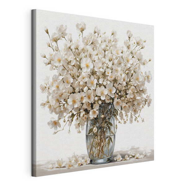 Tablou pe pânză Tablou pe pânză Vaza de flori albe (SKU: s44092)